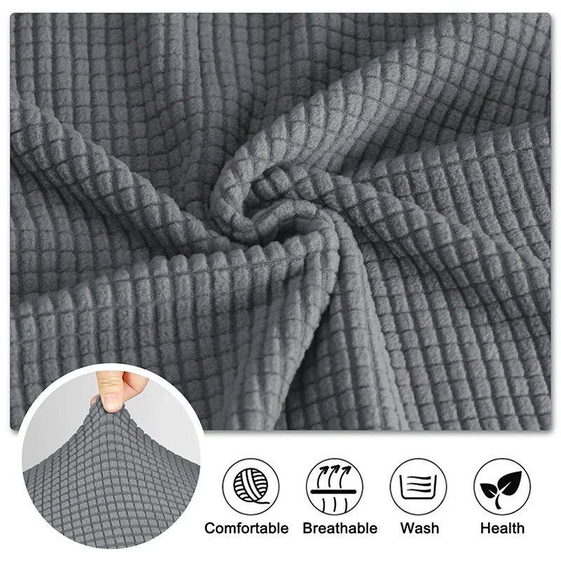 Armless Futon Sofa Bed Cover – Polar Fleece Elastic Slipcover for Folding Furniture & Bench