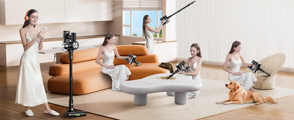 SUXIANGVAC Cordless Stick Vacuum Cleaner — 500W 55Kpa, 55-Min Runtime, Anti-Tangle, HEPA, Self-Standing