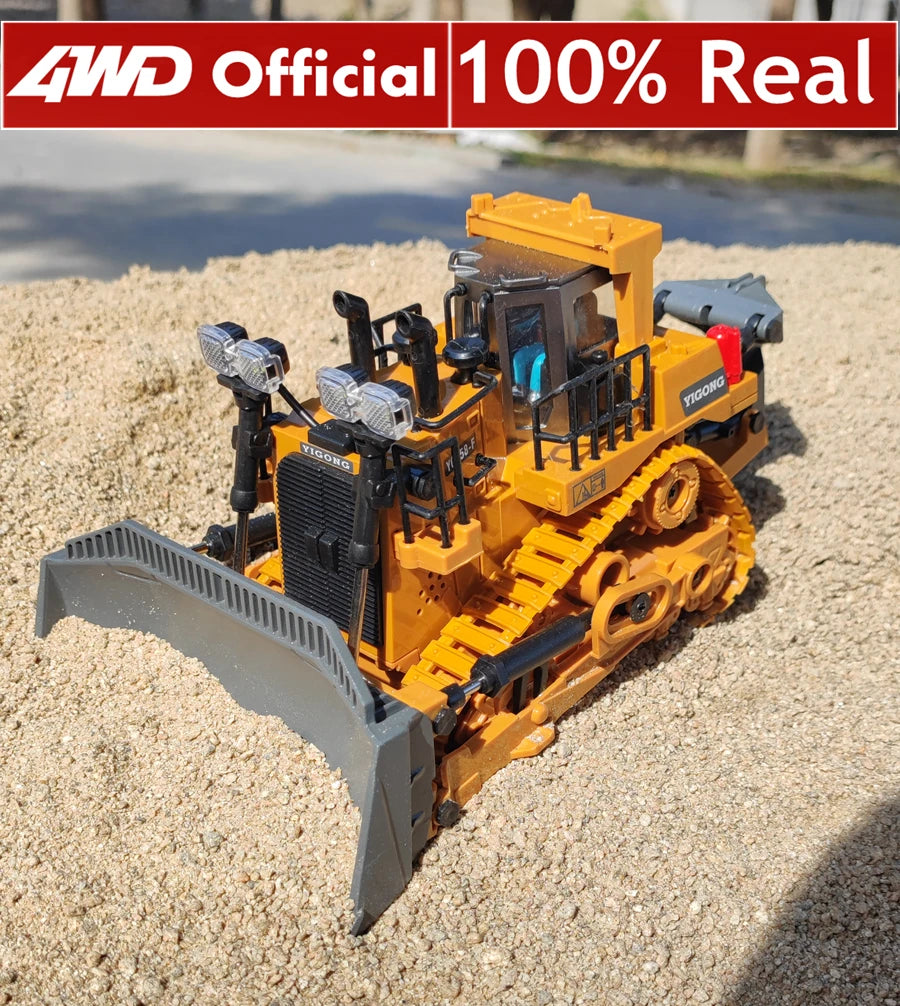 4WD RC Construction Truck with Light & Sound – Remote Control Excavator, Dump Truck & Bulldozer