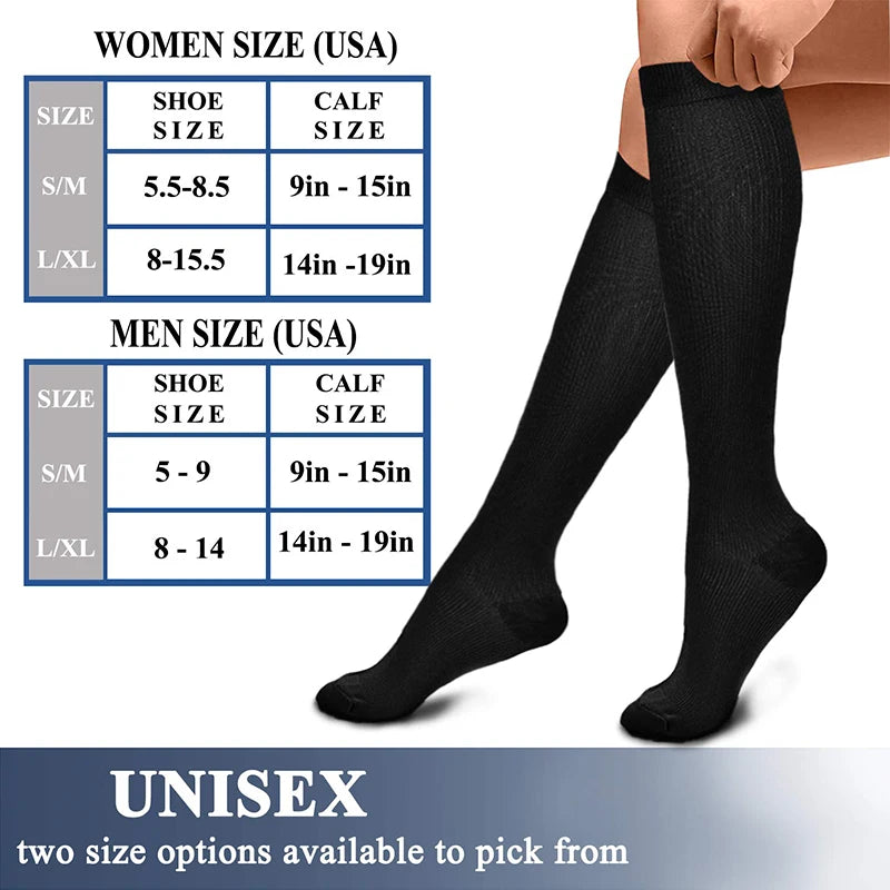 Women's Medical Compression Socks 20-30mmHg – 5 Pairs Varicose Veins, Diabetes, Nurse & Sports Running
