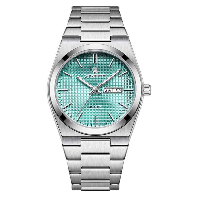 PAAZOMU Men's Luxury Waterproof Quartz Watch | Luminous Date Week Stainless Steel Sport Wristwatch