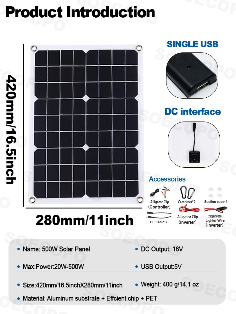 Off-Grid Solar Kit – 10000W Inverter, 500W Solar Panels, 100A Controller, DC 12V/24V to AC 110V/220V