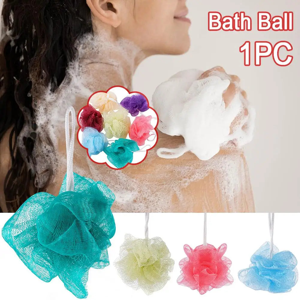 Soft Mesh Foaming Bath Sponge Ball – Exfoliating Body Scrubber & Skin Cleaner