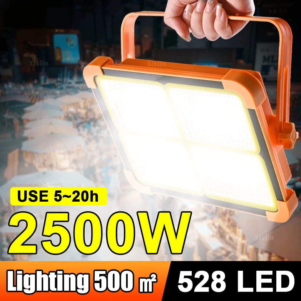 2000W Solar Rechargeable Outdoor LED Camping Lantern