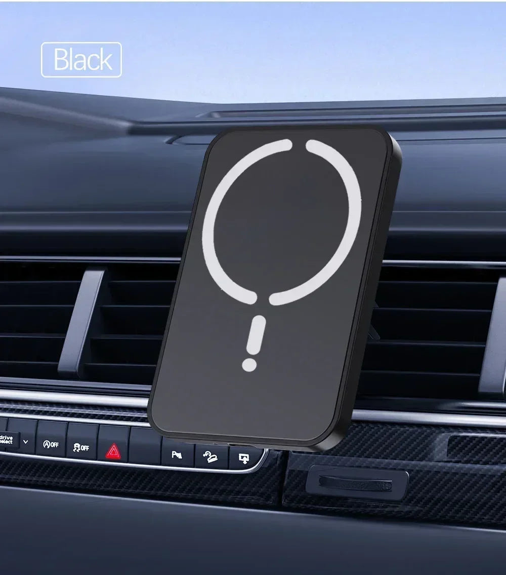 Magnetic Car Air Vent Phone Holder with 15W Wireless Charger – MagSafe Compatible for iPhone 12–17