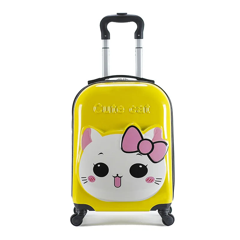 18" 3D Animal Kids Spinner Suitcase — ABS Hard Shell Carry-On for Young Travelers