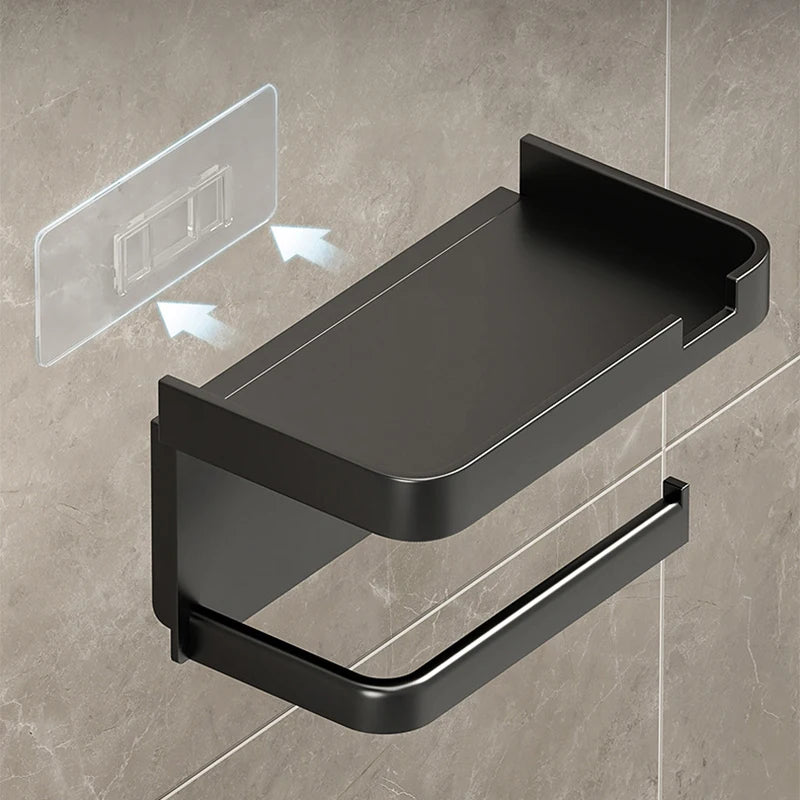 Wall-Mounted Toilet Paper & Storage Rack — Multi-Use Bathroom & Kitchen Organizer