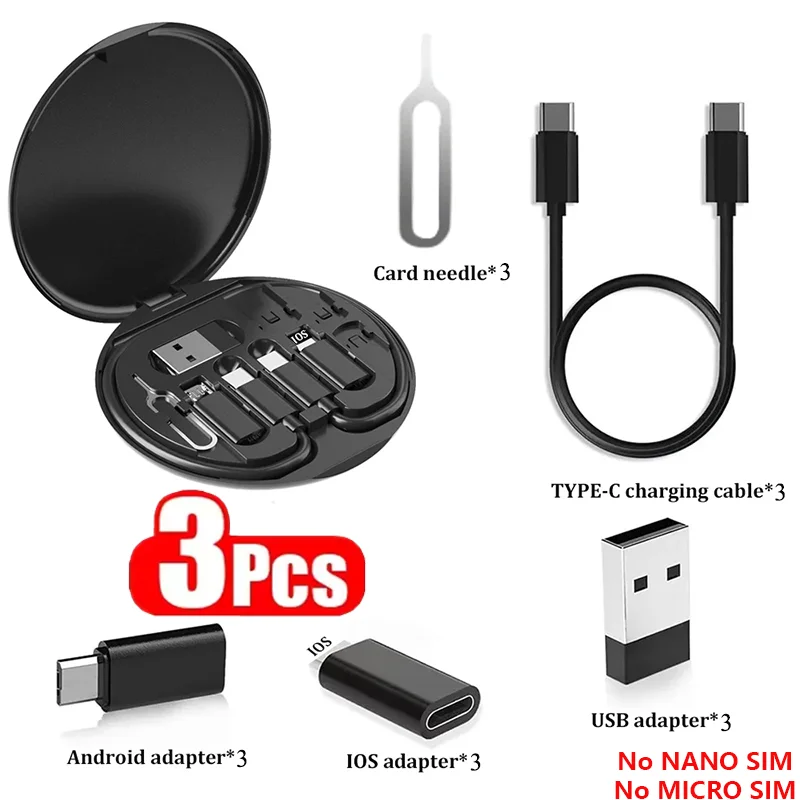 5-in-1 60W USB-C Fast Charging Cable & Adapter Kit – OTG Converter Data Cord with Storage Box