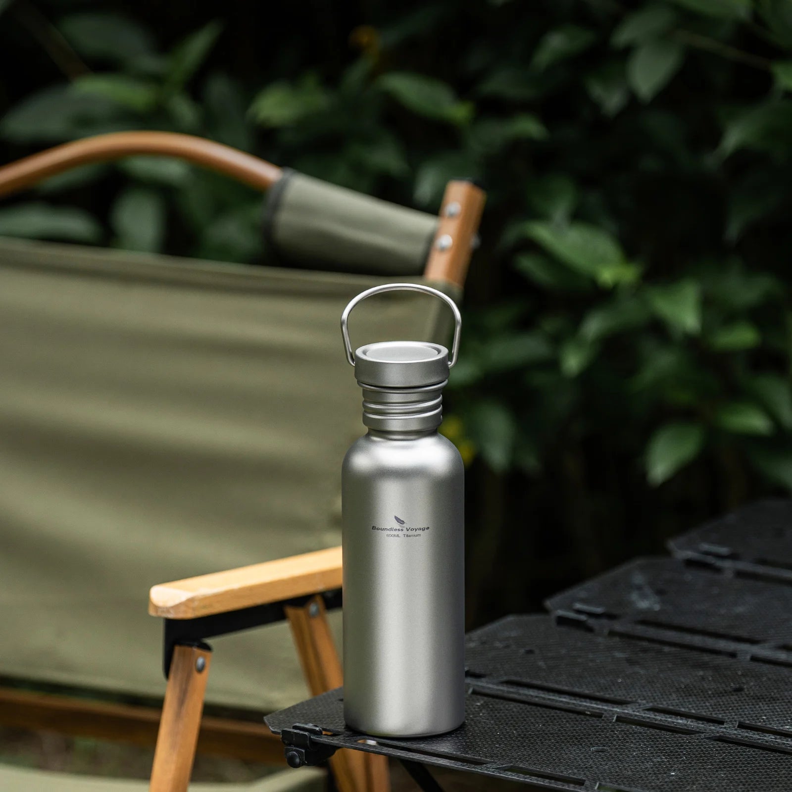 Boundless Voyage TA1 Pure Titanium Wide-Mouth Water Bottle – Ultralight Sport Bottle for Camping, Hiking & Travel