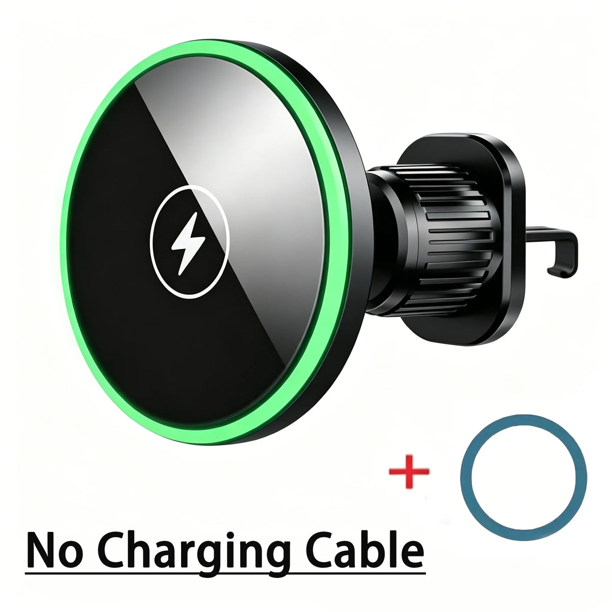 30W Magnetic Car Wireless Charger with LED Light – Phone Mount for iPhone 12–17 Pro Max