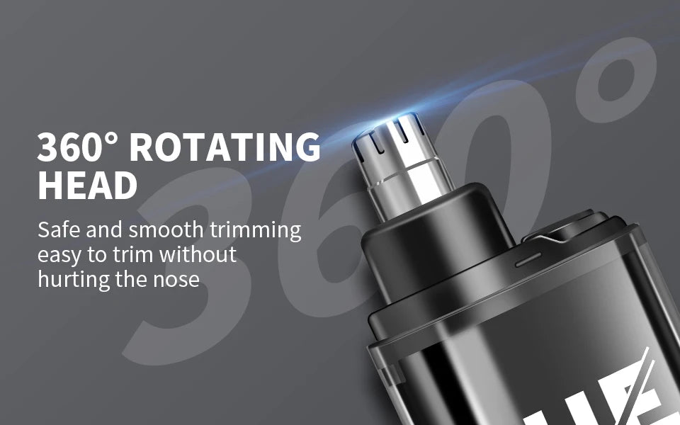 Mini Electric Nose Hair Trimmer – Rechargeable, Painless, USB-C, LED Display, Portable Pocket Size