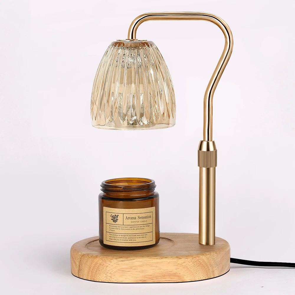 Dimmable 50W Candle Warmer Lamp with Glass Shade