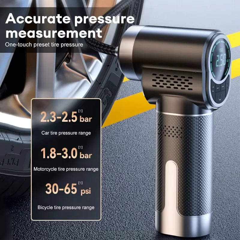 Cordless Tire Inflator for Car, Bike and Motorcycle