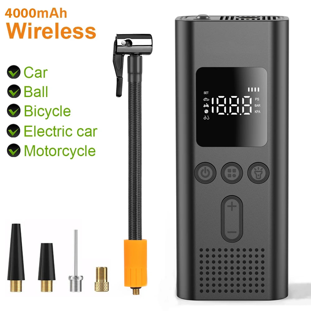 Portable Tire Inflator with Digital Gauge, 150 PSI