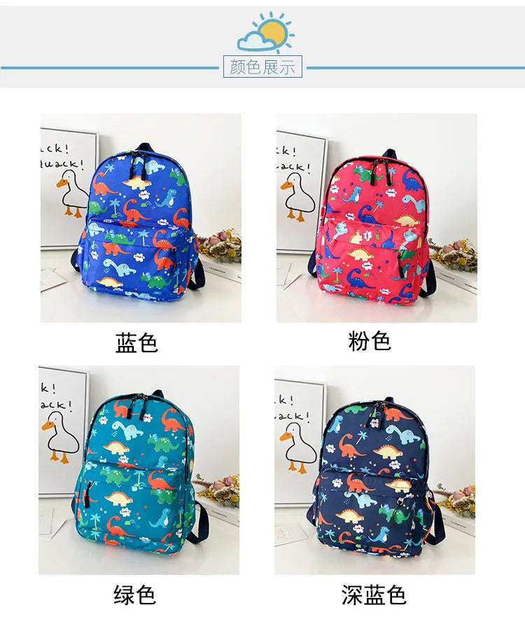 Dinosaur Print Backpack – Kids Kindergarten School Bag