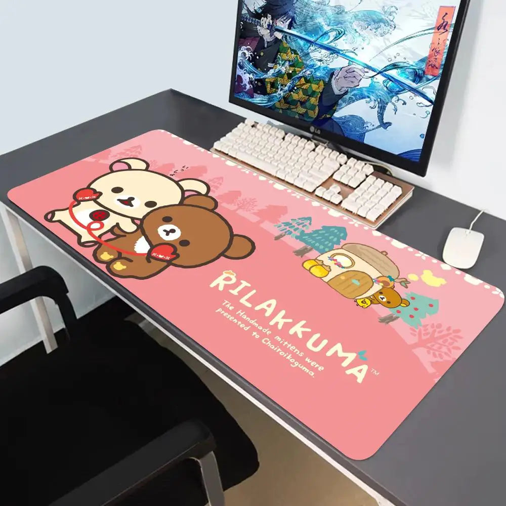 Rilakkuma Anime Gaming Mouse Pad — Large Non-Slip Desk Mat