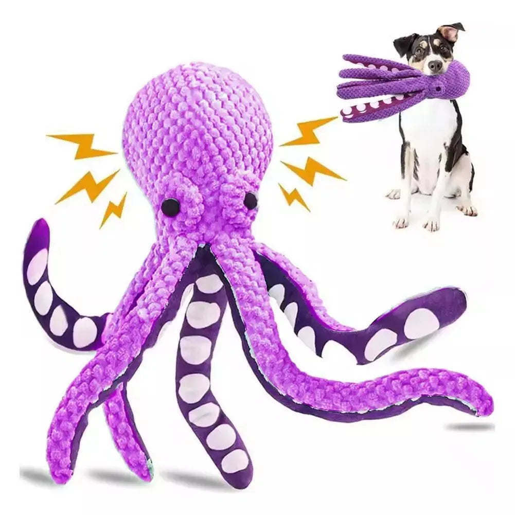 Octopus Shell Squeaky Chew Toy for Dogs & Cats