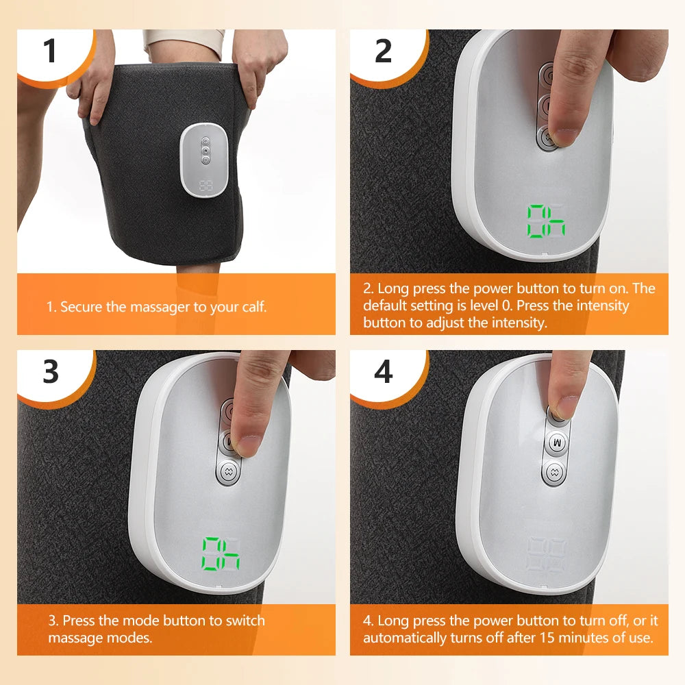 Wireless 360° Air Pressure Calf Massager — 3-Mode Airbag Leg & Foot Circulation Booster