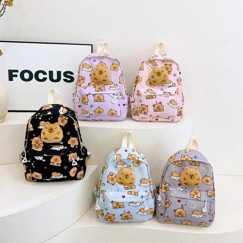 Capybara Backpack – Kids Nylon School Bag