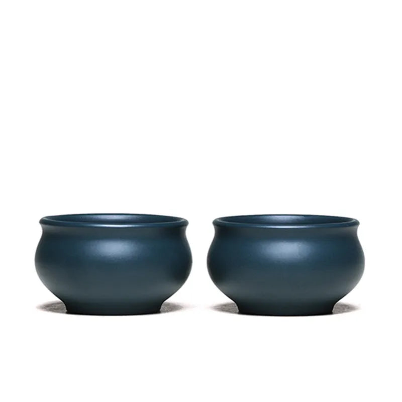 Purple Clay Teacups – Two-Piece 40ml Set