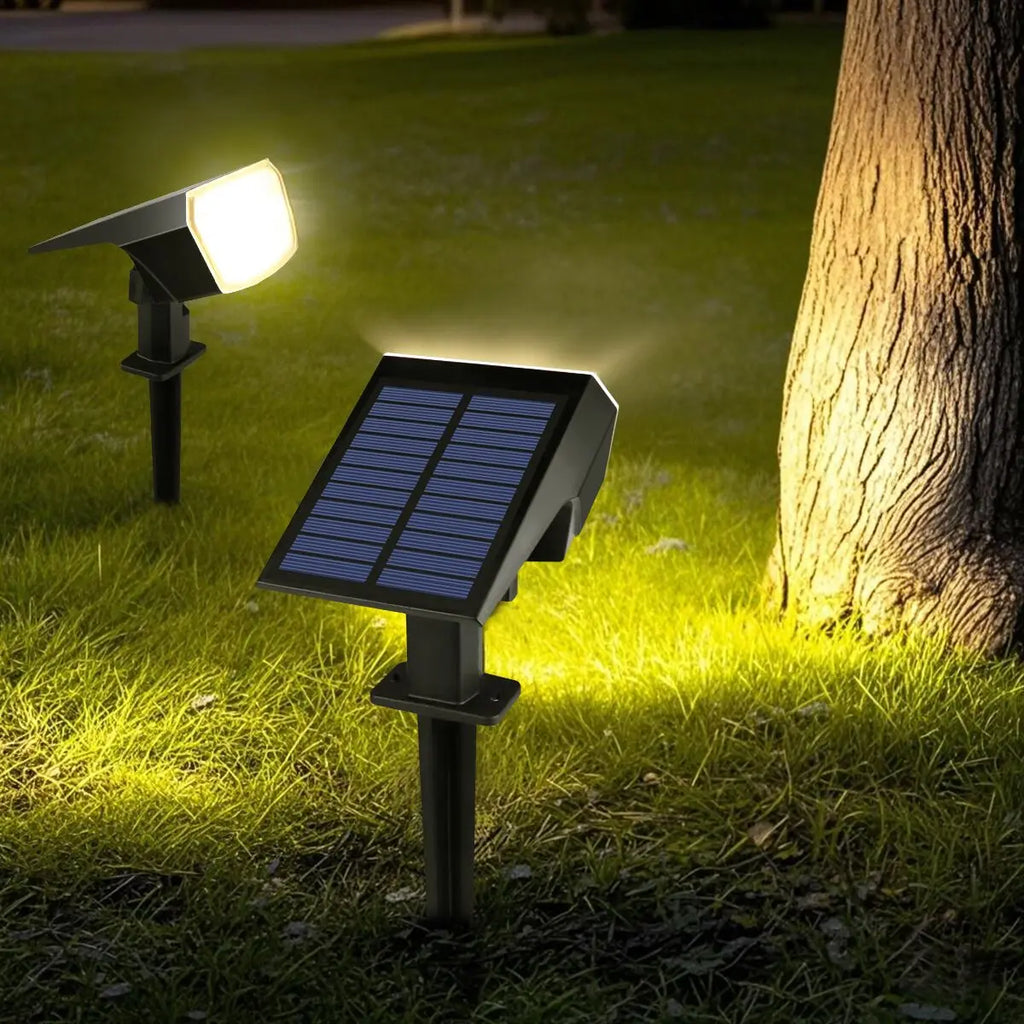 59-LED Solar Spotlight – IP65 Waterproof, 3 Brightness Modes, 2-in-1 Ground & Wall Mount for Garden