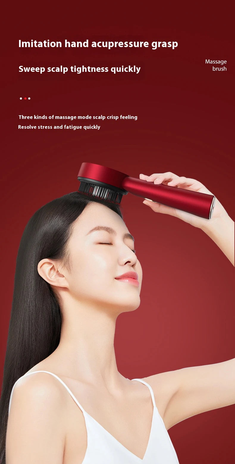 Red Light Therapy Scalp Massage Comb — Anti-Hair Loss LED Hair Growth Device