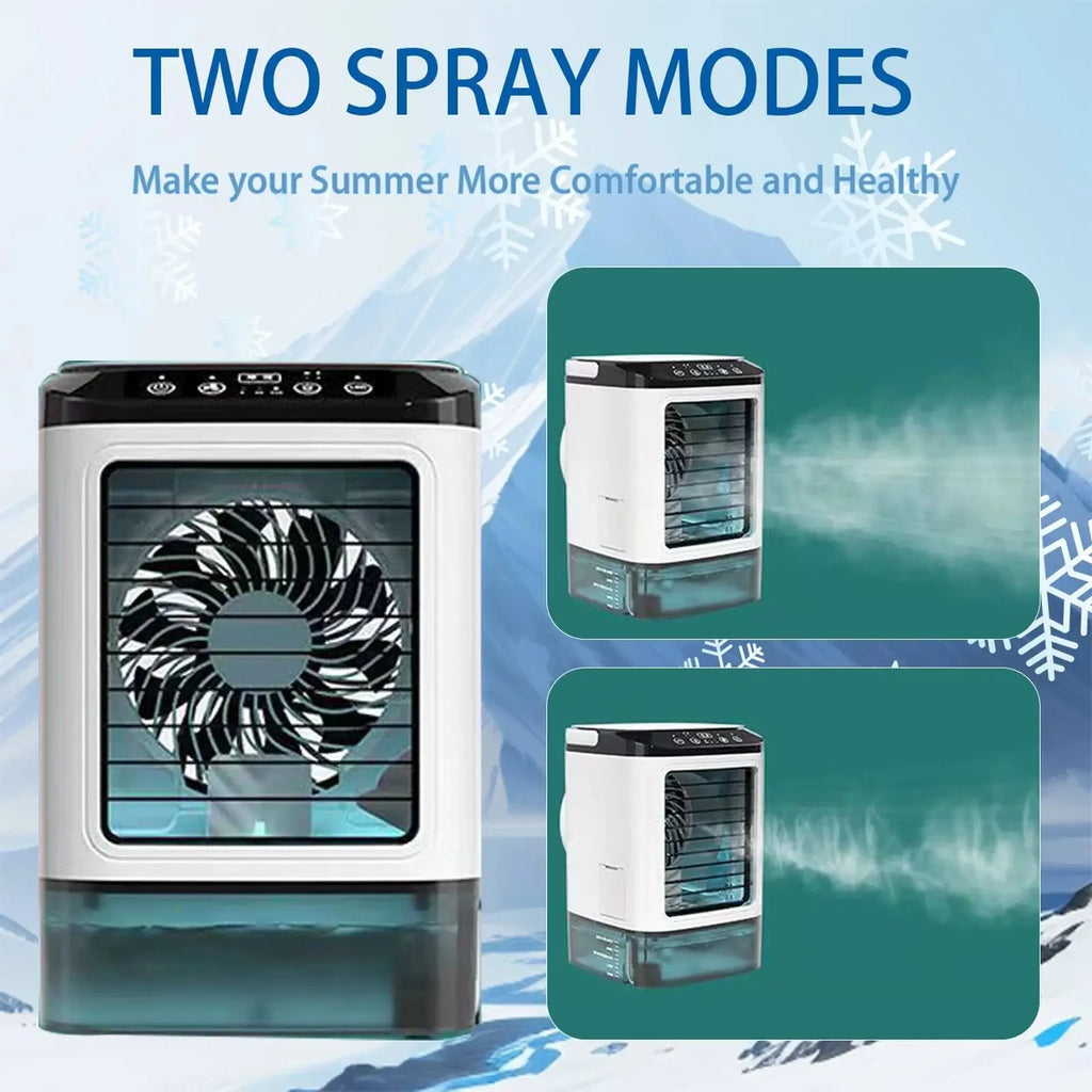 Portable Air Conditioner Fan — 3-Speed Mini AC Unit with 900ML Water Tank & Humidifier for Bedroom & Office