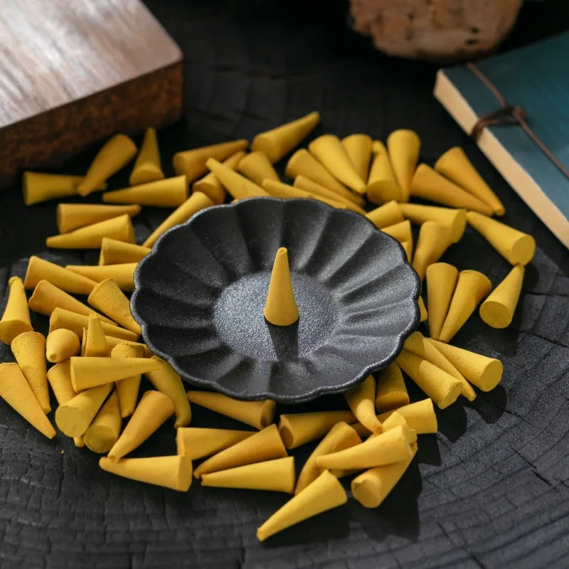 Natural Reflux Tower Incense Cones — Rose, Lavender & Aromatherapy Blends for Meditation & Odor Relief
