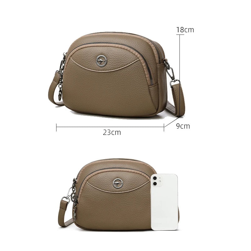 Luxury Solid Color Square Shoulder Crossbody Bag – Vintage PU Leather Messenger Handbag for Women