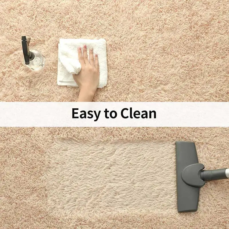 Fluffy Area Rug – Nordic Style Non-Slip Bedroom & Living Room Carpet, 8 Colors & 7 Sizes
