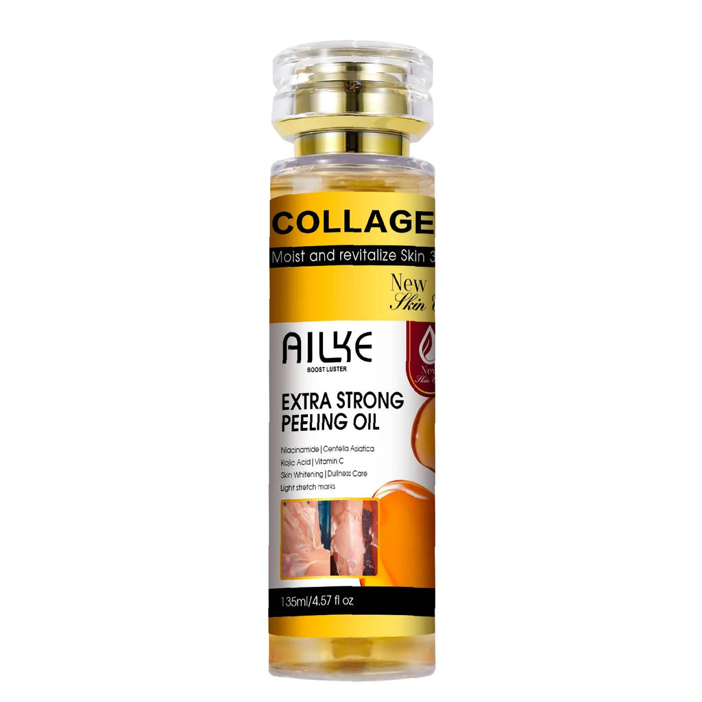 AILKE Collagen Yellow Peeling Oil — Stretch Mark Removal, Brightening & Gentle Exfoliation 135ml