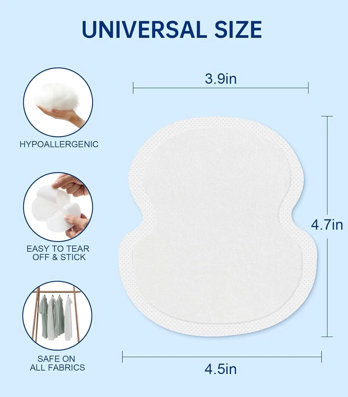 Underarm Sweat Pads for Women & Men – Disposable Hyperhidrosis Protection