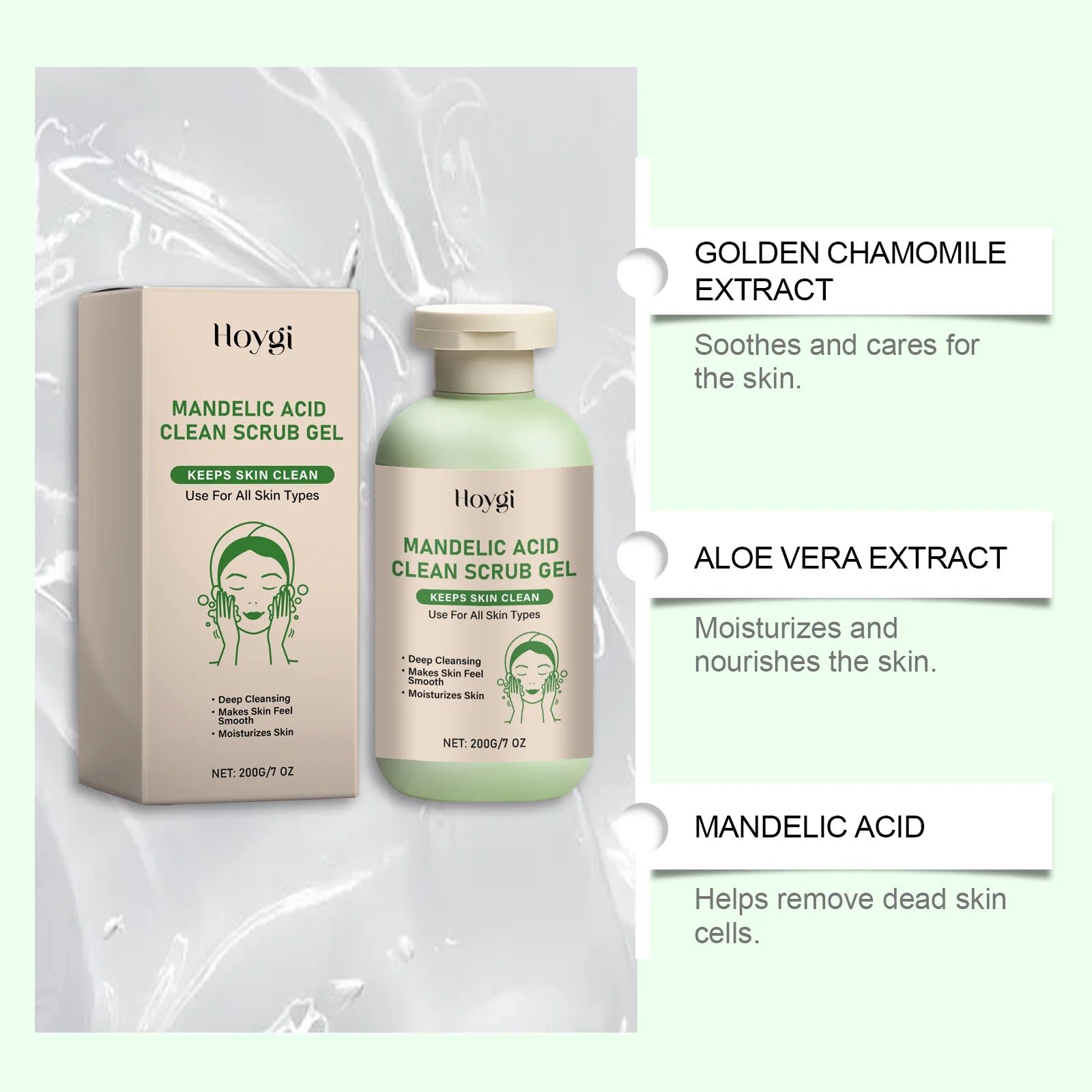 Mandelic Acid Body Exfoliating Gel – Gentle Scrub for Smooth, Hydrated Skin