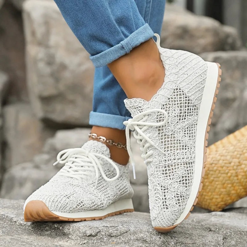Women's Air Mesh Lace-Up Sneakers
