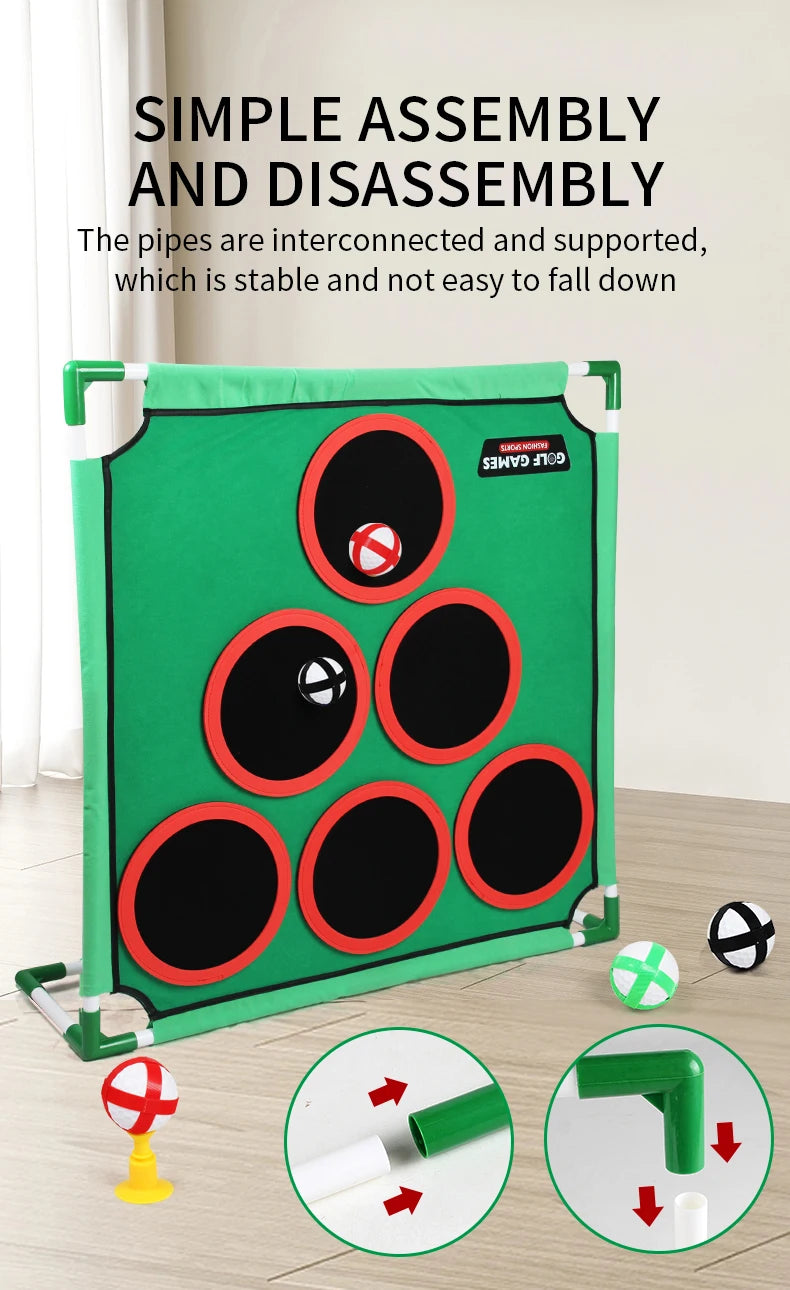 Backyard Golf Game Set – Foldable Sticky-Ball Targets