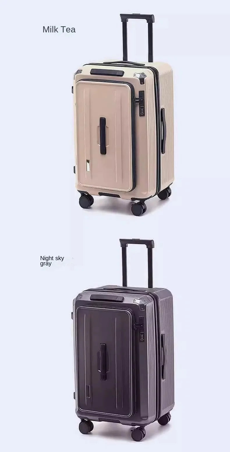 Side Opening Expandable Suitcase – Large Capacity PC Hardside with Brake & 5-Wheel Spinner 20–34"