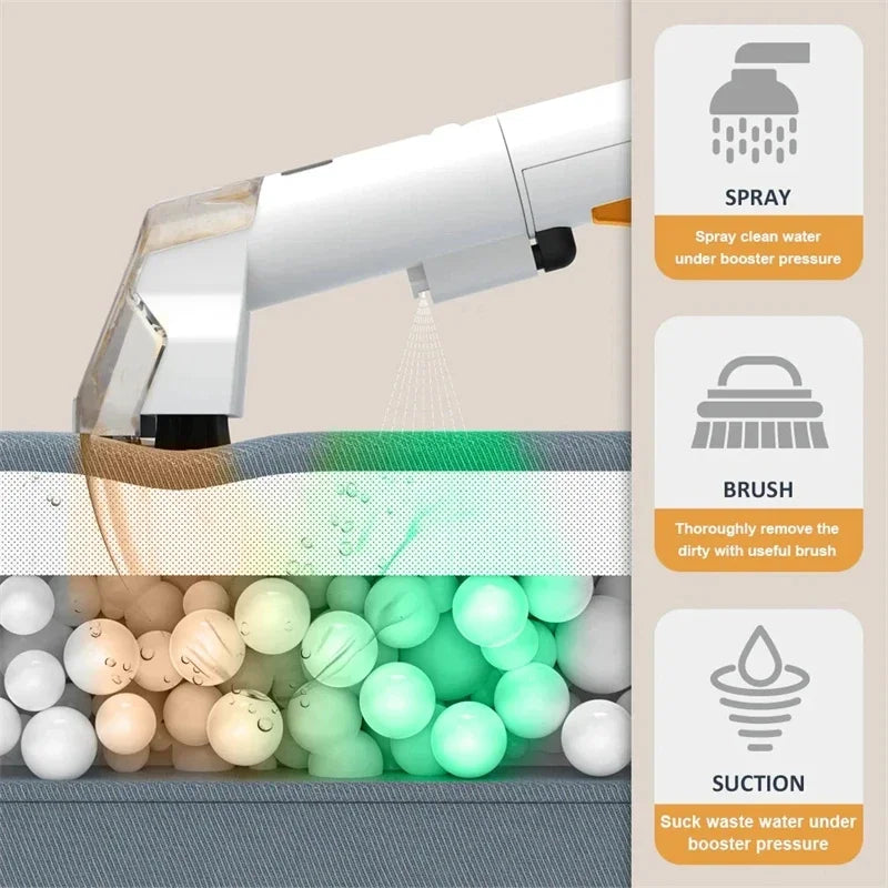 Carpet Cleaner Machine — 220V/110V Powerful Deep Stain Cleaning for Couch, Pets, Car Seats, Upholstery & Furniture Steam Cleaner