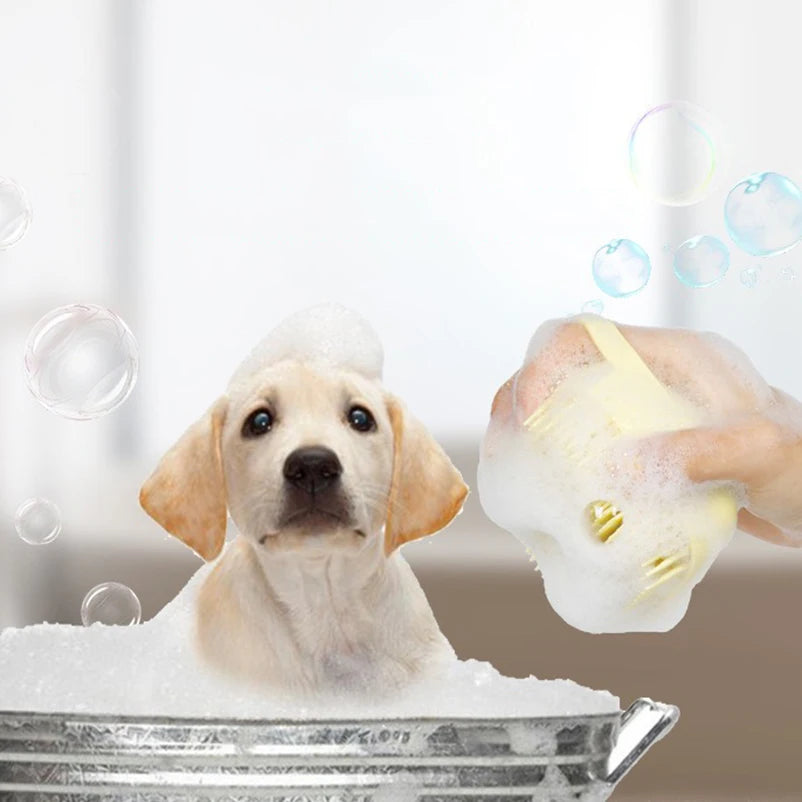 Silicone Pet Bath Massage Grooming Gloves