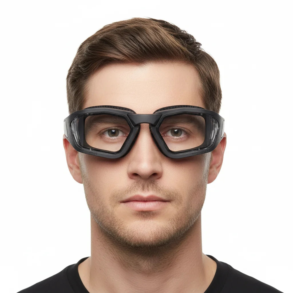 Myopia Swim Goggles for Adults – Anti-Fog HD Vision, Interchangeable Nose Bridges, Prescription -1.5 to -6.0