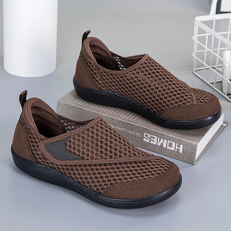 Wide Box Open Shoes for Elderly – Adjustable Diabetic Orthopedic Sandals