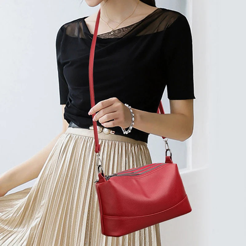 Soft PU Leather Shell Shoulder Bag – Fashion Luxury Crossbody Tote for Women