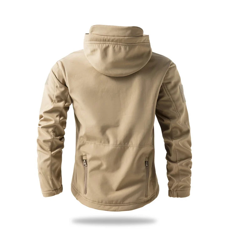 Men's Soft Shell Tactical Fleece Hooded Jacket