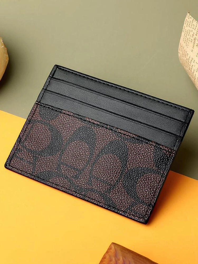 Women's Multi-Function PU Leather Card Holder Wallet – Short Coin Purse in Black & Khaki