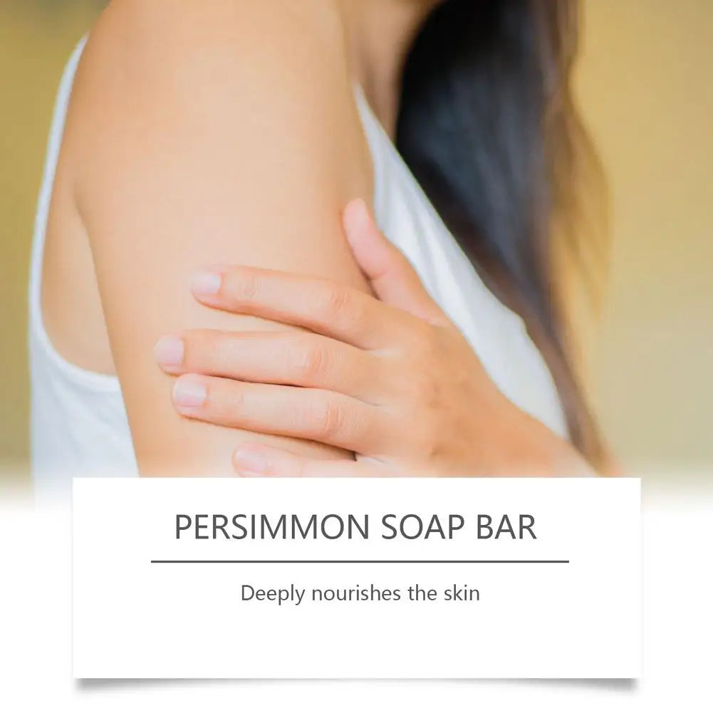 Natural Persimmon Deodorant Soap Bar – Odor Control & Daily Cleansing for Men & Women, 100g
