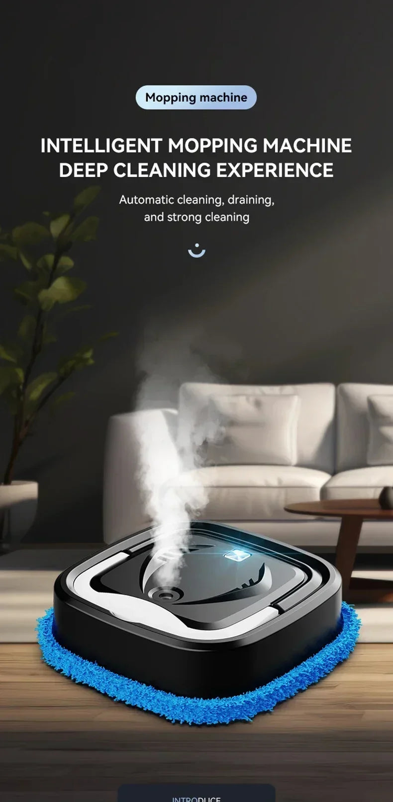 Smart Robot Vacuum Cleaner – 2000Pa Suction, Sweep & Mop, Smart Mapping for Pet Hair