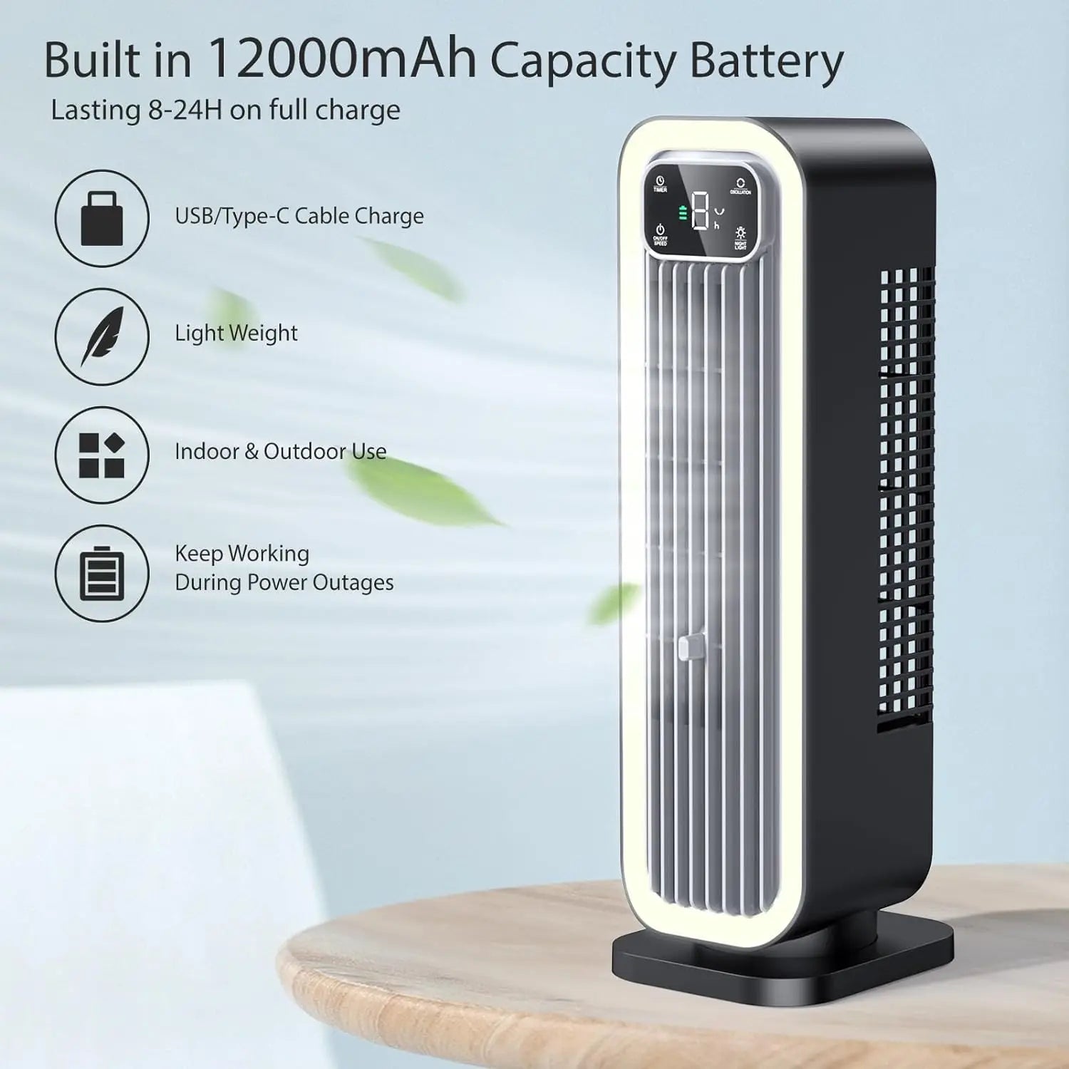 12,000 BTU Portable Inverter Mini Split Air Conditioner — 3-in-1 Cooling, Dehumidifier & Fan with Remote Control for Room & Office