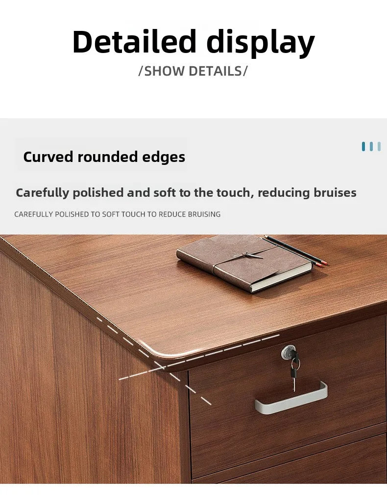 Modern Minimalist Writing & Computer Desk — Durable Wood Office Desk in Oak & Dark Walnut