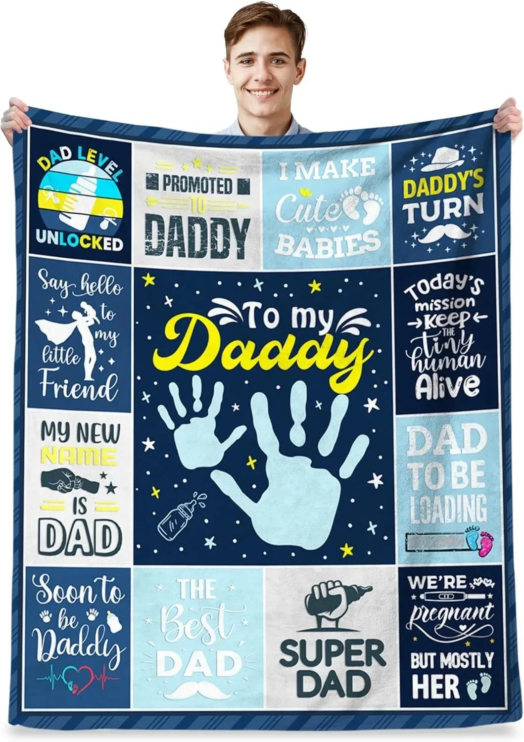 Family Gift Throw Blanket – Soft Warm Personalized Gift for Dad, Mom, Grandparents & Family