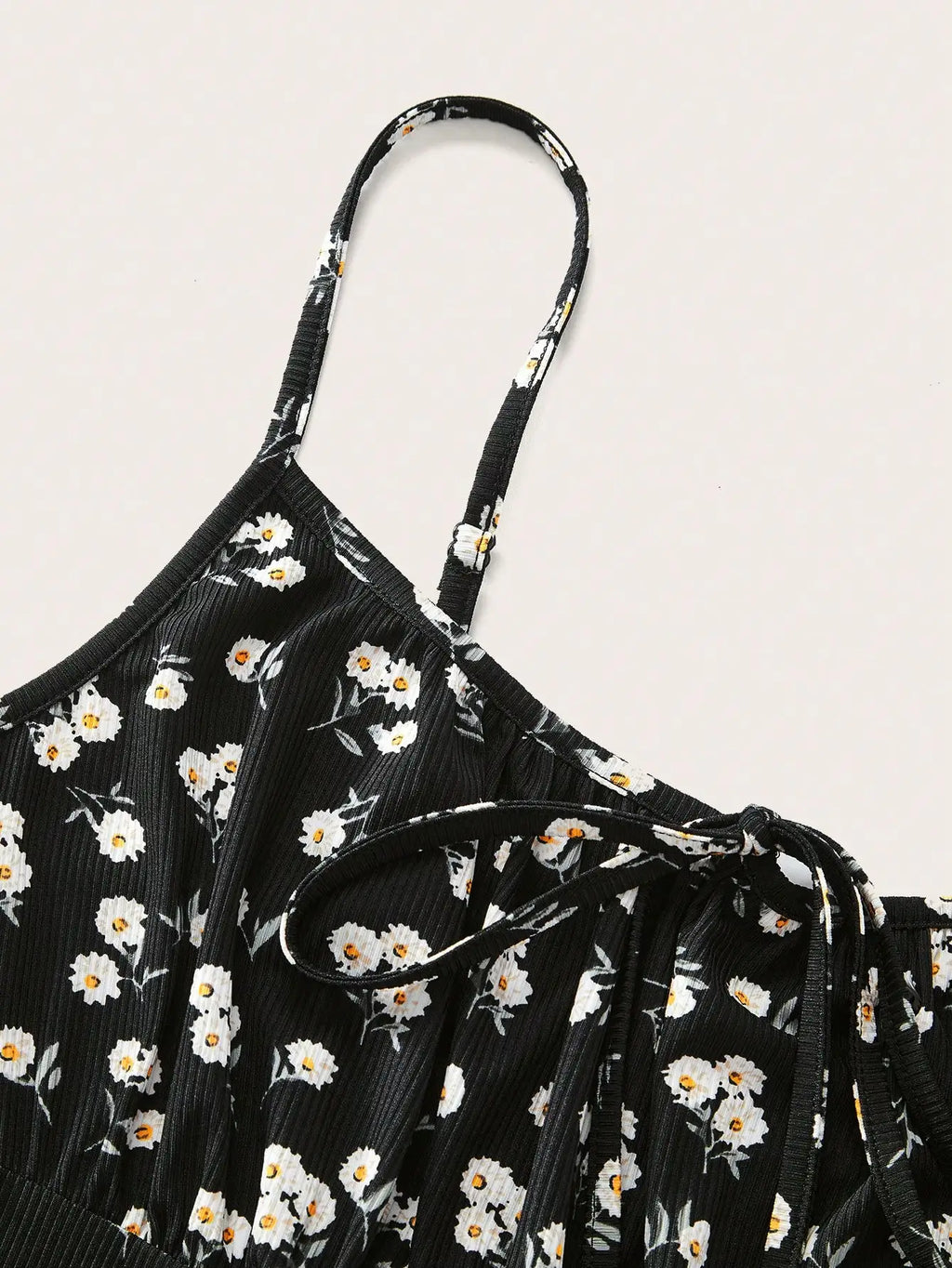 Women's Floral Elegant Sleeveless Thin Strap Camisole Dress – Casual Summer Dress