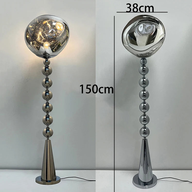 LED Floor Lamp – 150 cm Black or Silver